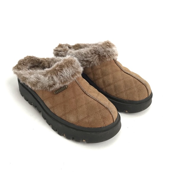skechers clogs with fur